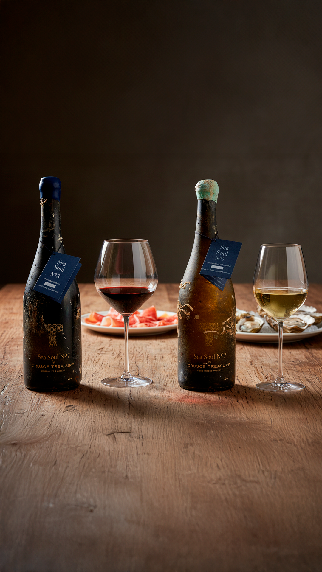 Red & White Underwater Wine